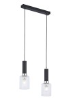JUPITER NOWOCZESNA LAMPA WISZĄCA ZWIS 2PŁ NA LISTWIE TULUZA TU2 CHROM/BLACK
