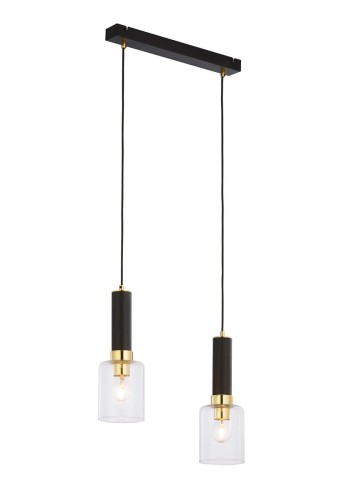 JUPITER NOWOCZESNA LAMPA WISZĄCA ZWIS 2PŁ NA LISTWIE TULUZA TU2 GOLD/BLACK