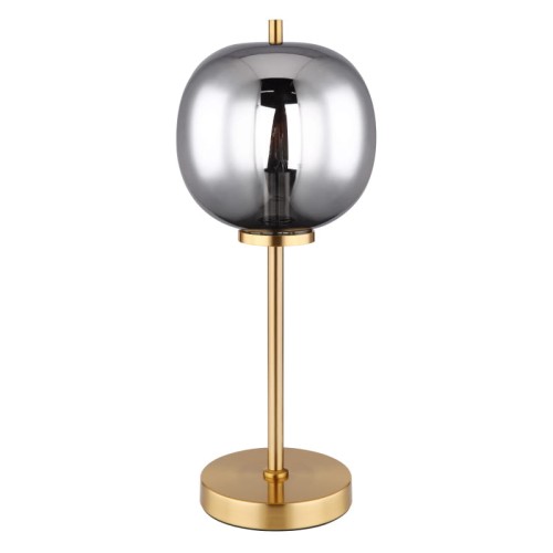 GLOBO NOWOCZESNA LAMPA GABINETOWA NOCNA BLACKY I 15345TMM GOLD/SMOKE