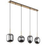 GLOBO NOWOCZESNA LAMPA WISZĄCA ZWIS 4PŁ NA LISTWIE BLACKY I 15345-4MM GOLD/SMOKE