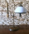 mosiężna lampa retro na biurko mosiądz patyna gabinetowa do biura.JPG