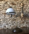 stylowa mosiężna lampa biurkowa gabinetowa retro patyna biura gabinetu.JPG