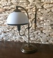 mosiężna lampa gabinetowa biurkowa retro na biurko patyna.JPG