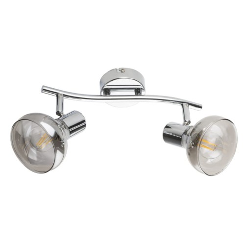 GLOBO NOWOCZESNA LAMPA LISTWA 2-REFLEKTOROWA LOTHAR 54921-2 CHROM/SMOKE