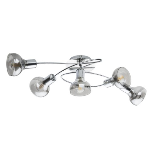 GLOBO NOWOCZESNA LAMPA SUFITOWA PLAFON LOTHAR 54921-5 CHROM/SMOKE