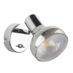 GLOBO NOWOCZESNY KINKIET REFLEKTOROWY Z WYŁĄCZNIKIEM LOTHAR 54921-1 CHROM/SMOKE