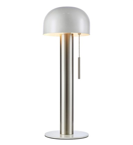 MARKSLOJD NOWOCZESNA LAMPA NOCNA GABINETOWA COSTA 108577 SATIN NICKEL/WHITE