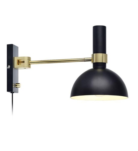 MARKSLOJD LOFTOWY NOWOCZESNY KINKIET ZE ŚCIEMNIACZEM LARRY 106970 BLACK/GOLD