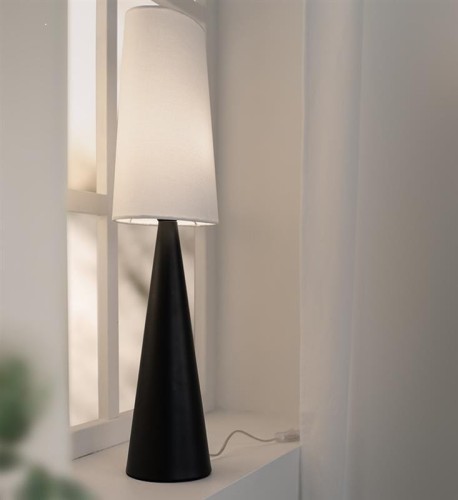 MARKSLOJD NOWOCZESNA LAMPA NOCNA STOŁOWA CONUS 108597 BLACK/OFFWHITE