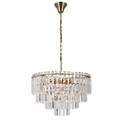ITALUX STYLOWY ŻYRANDOL KRYSZTAŁOWY BUENA PND-22320-9-ABR PATYNA