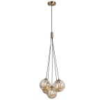 ITALUX NOWOCZESNA LAMPA WISZĄCA PERLOS PND-54456-5-HB-AMB GOLD