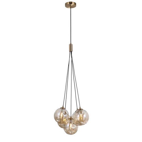 ITALUX NOWOCZESNA LAMPA WISZĄCA PERLOS PND-54456-5-HB-AMB GOLD