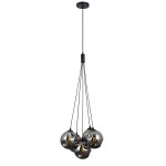 ITALUX NOWOCZESNA LAMPA WISZĄCA PERLOS PND-54456-5A-HB-SMG BLACK