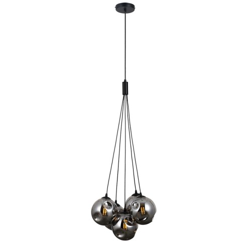 ITALUX NOWOCZESNA LAMPA WISZĄCA PERLOS PND-54456-5A-HB-SMG BLACK