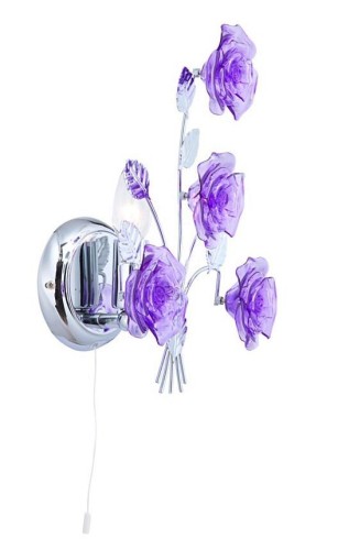 GLOBO STYLOWY KINKIET FLOWER KWIATY CLARA 51517 PURPURA