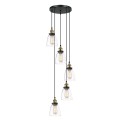 lampa zwis 5 lamp na plafonie francis italux czarny patyna salonu biura gabinetu restauracji loftu.jpg