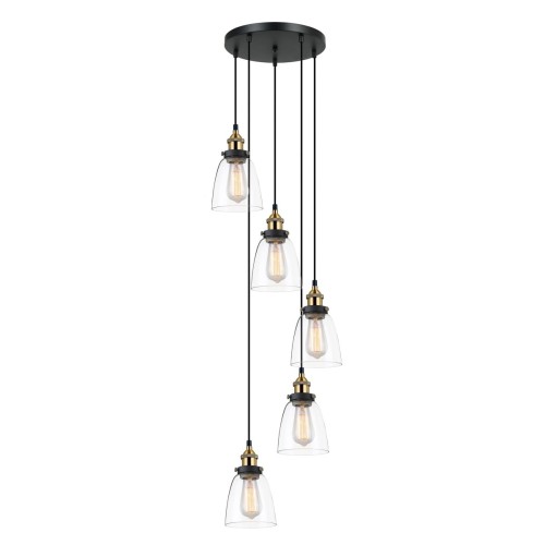 lampa zwis 5 lamp na plafonie francis italux czarny patyna salonu biura gabinetu restauracji loftu.jpg