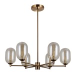 ITALUX NOWOCZESNY ŻYRANDOL PERANO PND-4215-6-HBR ANTIQUE BROWN