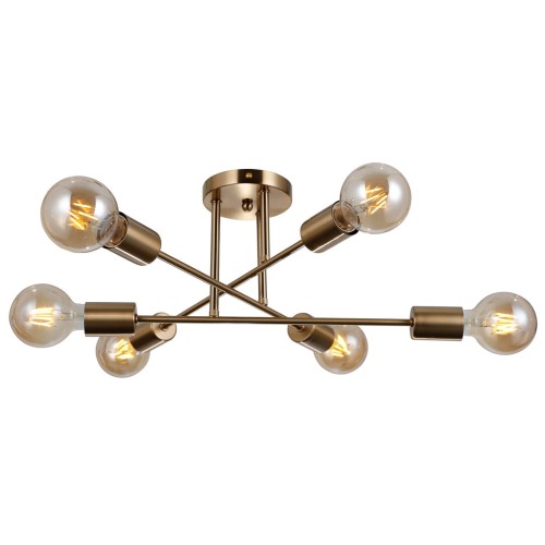 ITALUX LAMPA SUFITOWA ŻYRANDOL FORMIO PND-4052-6-HBR GOLD