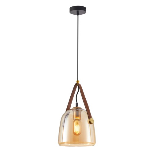 ITALUX INDUSTRIALNA LAMPA WISZĄCA LOFT SOLTA PND-24342-1-BK-AMB BLACK/AMBER