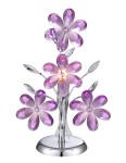 GLOBO LAMPA NOCNA STOŁOWA FLOWER PURPLE 5146 CHROM
