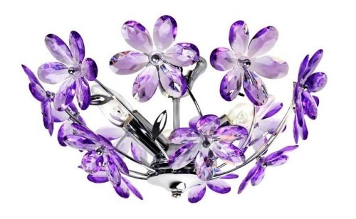 GLOBO PLAFON LAMPA SUFITOWA FLOWER PURPLE 5142 CHROM