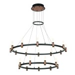 ITALUX NOWOCZESNY DESIGNERSKI ŻYRANDOL LED ALAMO PND-280110130-21B-MBL BLACK/GOLD