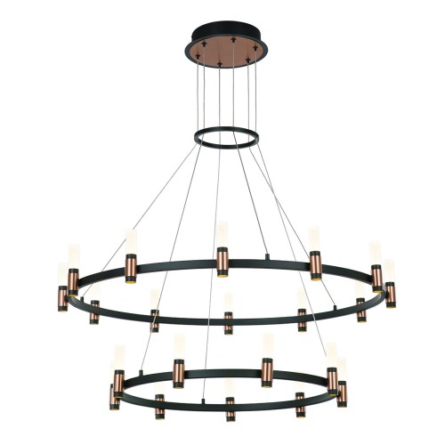 ITALUX NOWOCZESNY DESIGNERSKI ŻYRANDOL LED ALAMO PND-280110130-21B-MBL BLACK/GOLD