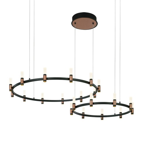 ITALUX NOWOCZESNY DESIGNERSKI ŻYRANDOL LED ALAMO PND-280110130-21C-MBL BLACK/GOLD