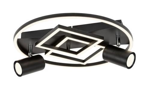 RABALUX NOWOCZESNA LAMPA SUFITOWA PLAFON LED AZTEC 6905 CZARNY