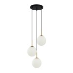 ITALUX LAMPA WISZĄCA ŻYRANDOL ZWIS 3PŁ NA PLAFONIE DEORE PND-5578-3S-BRO-BK BLACK