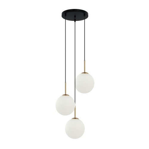ITALUX LAMPA WISZĄCA ŻYRANDOL ZWIS 3PŁ NA PLAFONIE DEORE PND-5578-3S-BRO-BK BLACK