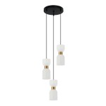 ITALUX NOWOCZESNA LAMPA ŻYRANDOL NA PLAFONIE MONZA PND-57602-3-BK+BRO BLACK/GOLD