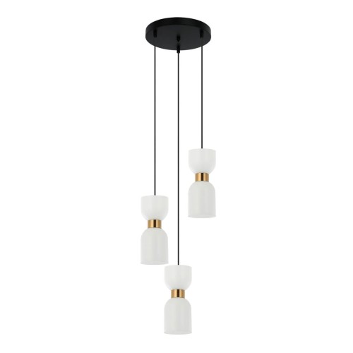 ITALUX NOWOCZESNA LAMPA ŻYRANDOL NA PLAFONIE MONZA PND-57602-3-BK+BRO BLACK/GOLD