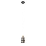 ITALUX LAMPA WISZĄCA ZWIS KRYSZTAŁOWY MENFI PND-44236-1-BK-GD BLACK/GOLD/AMBER