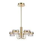 ITALUX STYLOWA LAMPA ŻYRANDOL LED TIARA PND-77362-5-40W-GD GOLD