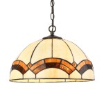 LUXERA STYLOWA LAMPA WITRAŻOWA ŻYRANDOL TIFFANY No.229 MULTICOLOR