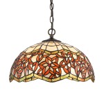 LUXERA STYLOWA WITRAŻOWA LAMPA WISZĄCA ŻYRANDOL TIFFANY No.232 MULTICOLOR