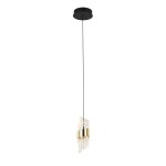ITALUX NOWOCZESNA LAMPA WISZĄCA LED 8W TONGA PND-26374-1-8W-3K-BK-GD BLACK/GOLD
