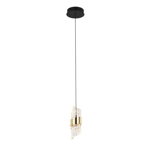 ITALUX NOWOCZESNA LAMPA WISZĄCA LED 8W TONGA PND-26374-1-8W-3K-BK-GD BLACK/GOLD