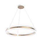 ITALUX NOWOCZESNA LAMPA WISZĄCA ŻYRANDOL LED FARIS PND-62738-53W-3K-GD WHITE/GOLD