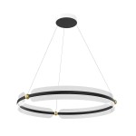 ITALUX NOWOCZESNA LAMPA WISZĄCA ŻYRANDOL LED FARIS PND-62738-53W-3K-BK-GD BLACK/GOLD