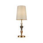 ITALUX STYLOWA LAMPA NOCNA STOŁOWA ABAŻUR MOREN TB-84678A-AB