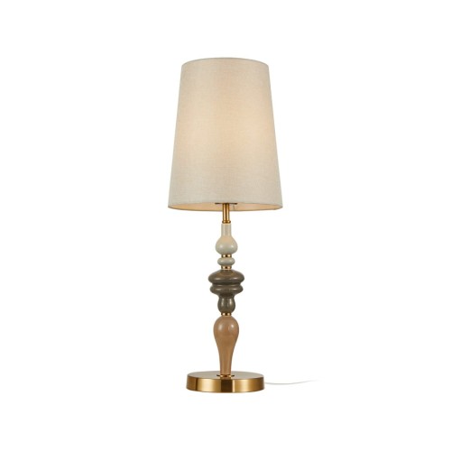 ITALUX STYLOWA LAMPA NOCNA STOŁOWA ABAŻUR MOREN TB-84678A-AB