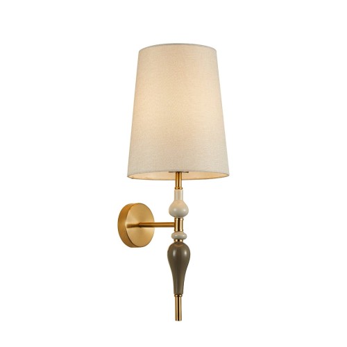 ITALUX STYLOWY KINKIET ABAŻUROWY MOREN WL-84678-AB