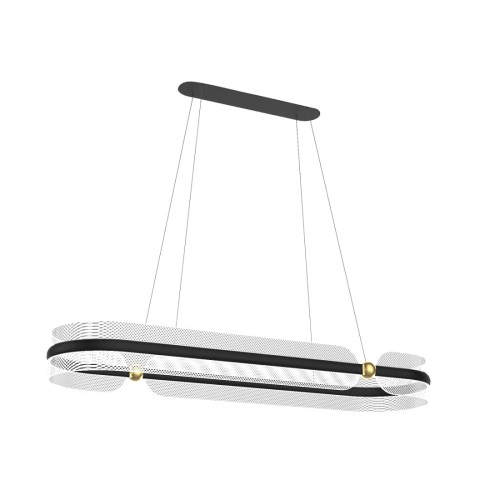 ITALUX NOWOCZESNA LAMPA ŻYRANDOL SOPLA PND-63728-56W-3K-BK-GD BLACK