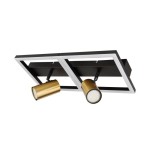 GLOBO NOWOCZESNA LAMPA REFLEKTOROWA PLAFON MARRIE 57032-2 BLACK/GOLD