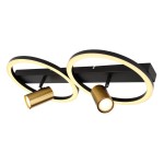 GLOBO NOWOCZESNA LAMPA REFLEKTOROWA PLAFON MARRIE 57033-2 BLACK/GOLD