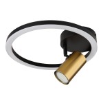 GLOBO NOWOCZESNA LAMPA REFLEKTOROWA PLAFON KINKIET MARRIE 57033-1 BLACK/GOLD