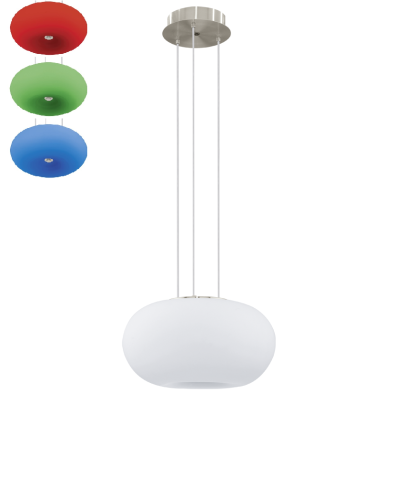 EGLO NOWOCZESNA LAMPA LED OPTICA GALAXIA 91382 RGB STEROWANA PILOTEM OPAL